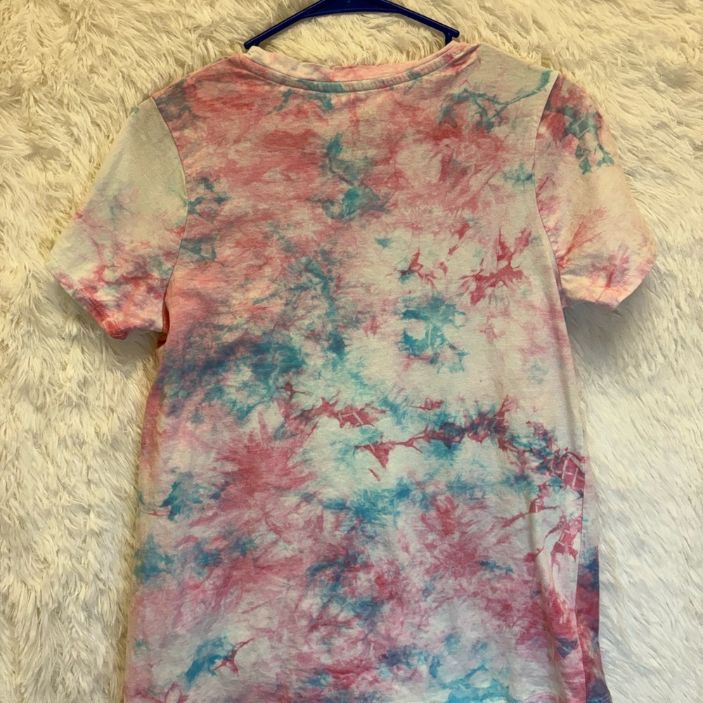 Disney Sleeping Beauty “Make It Pink Make It Blue” Sequin Tie Dye T-Shirt | M - Picture 16 of 16